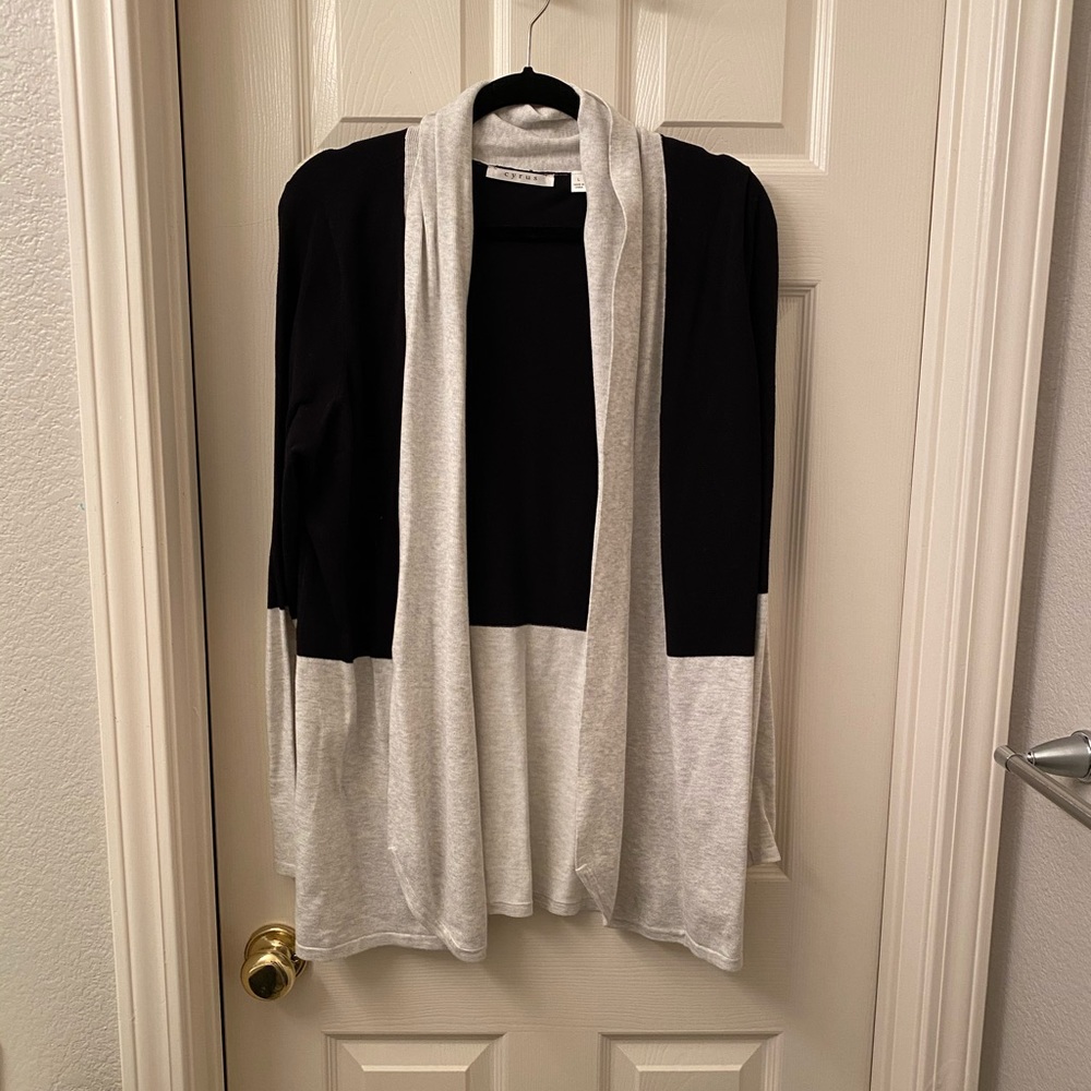 Black and grey cardigan